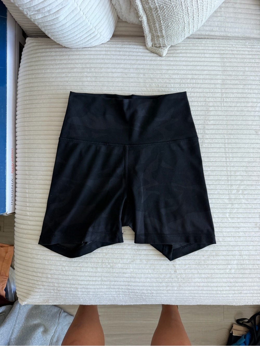 Black High-Waist Active Shorts